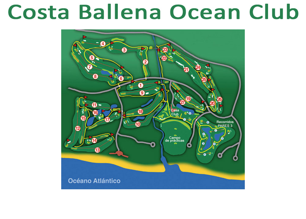 Carte du parcours Costa Ballena Golf